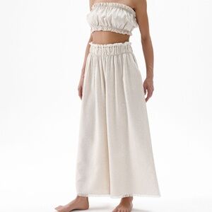 Simpuna Linen Natural Palazzo Pants